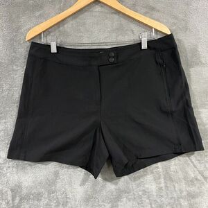 Eddie Bauer Shorts Women's Sz 14 Black Hiking Fishing Golf Outdoor Pockets Camp